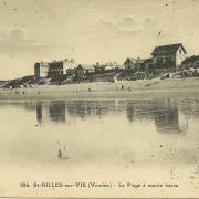 St-Gilles-sur-Vie, la plage à marée basse.
