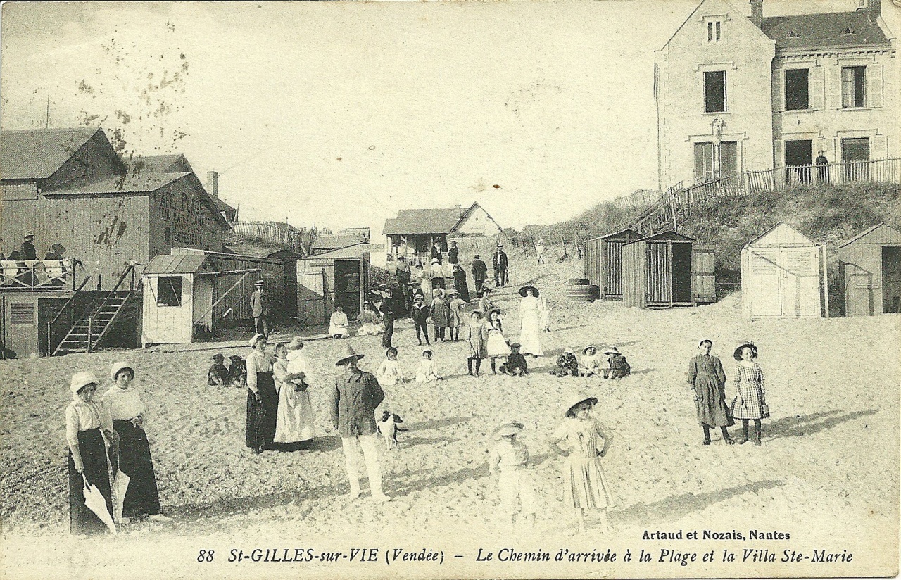 St-Gilles-sur-Vie, le chemin d'accès à la plage.