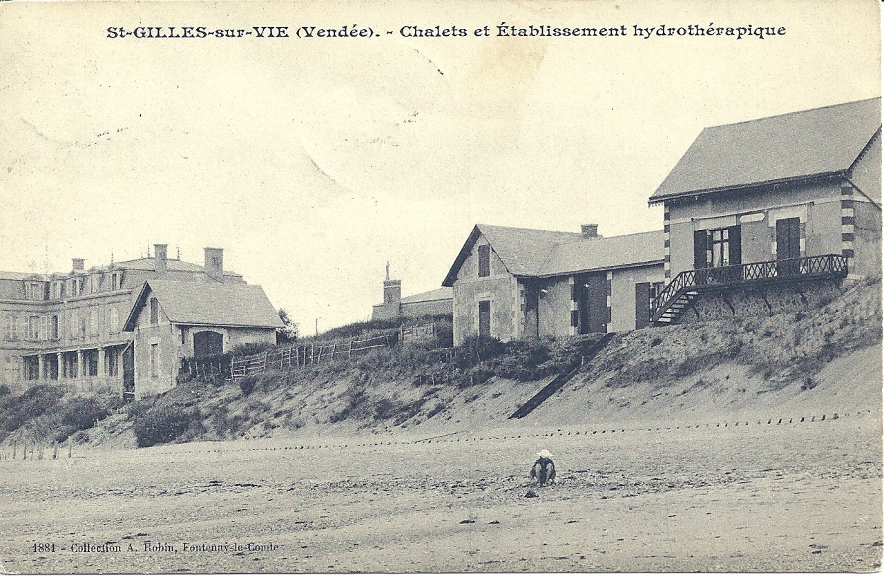 St-Gilles-sur-Vie, chalets et Etablissement hydrothérapique.