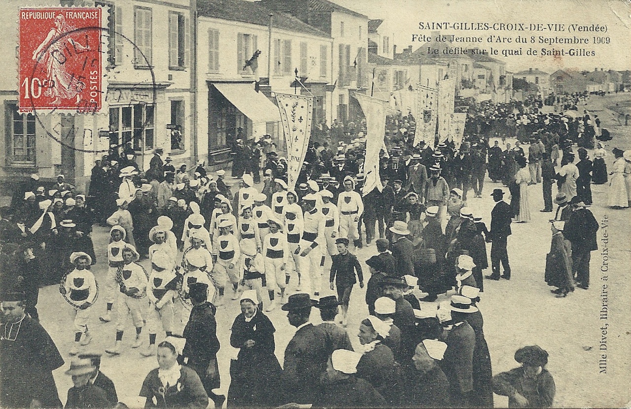 St-Gilles-Croix-de-Vie, fête de Jeanne d'Arc en 1909.