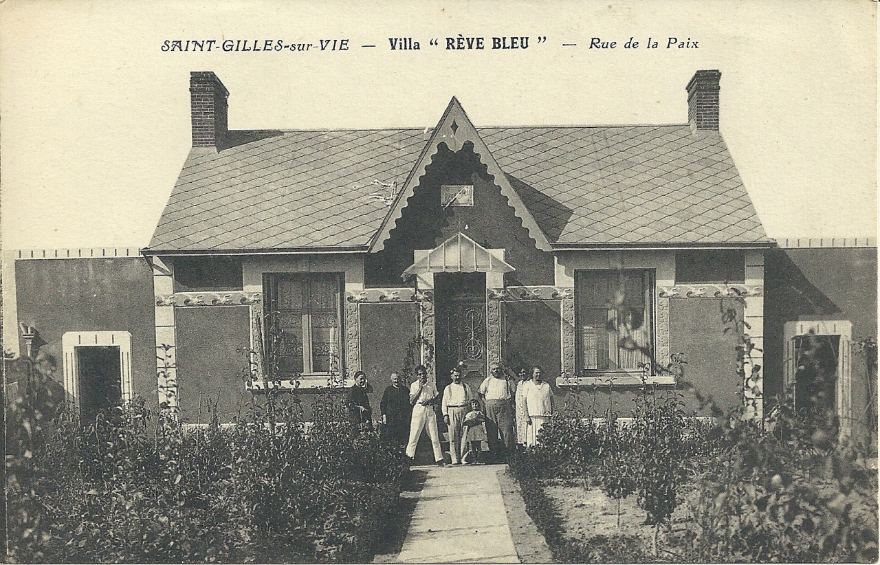 St-Gilles-sur-Vie, la villa Rêve Bleu, rue de la Paix.