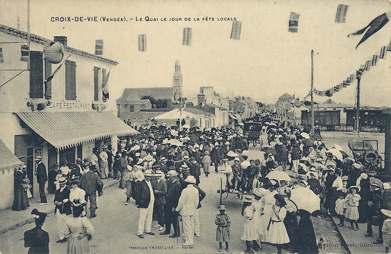 Croix-de-Vie, le quai le jour de la fête locale.