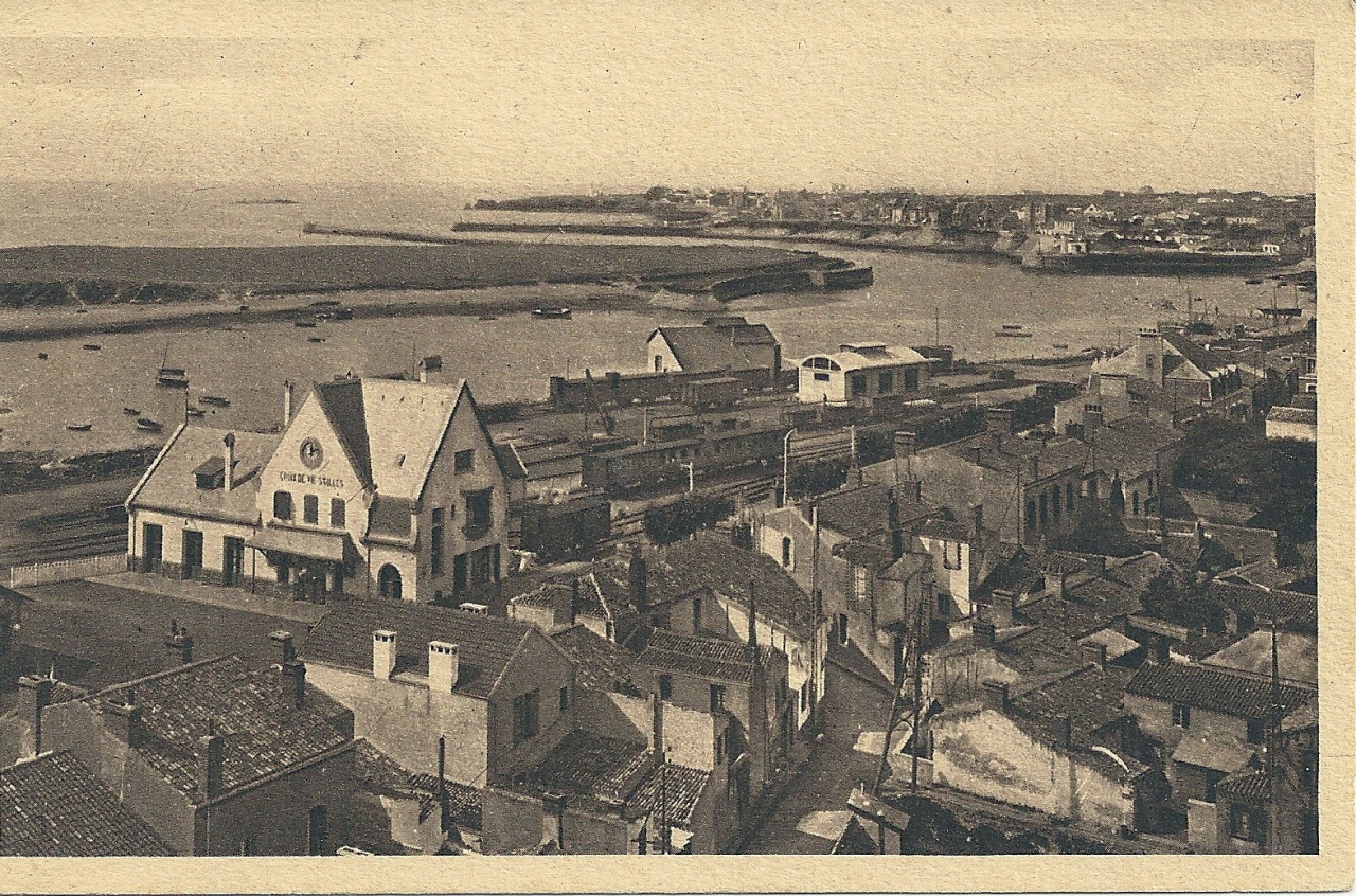 Croix-de-Vie, vue aérienne de la gare.
