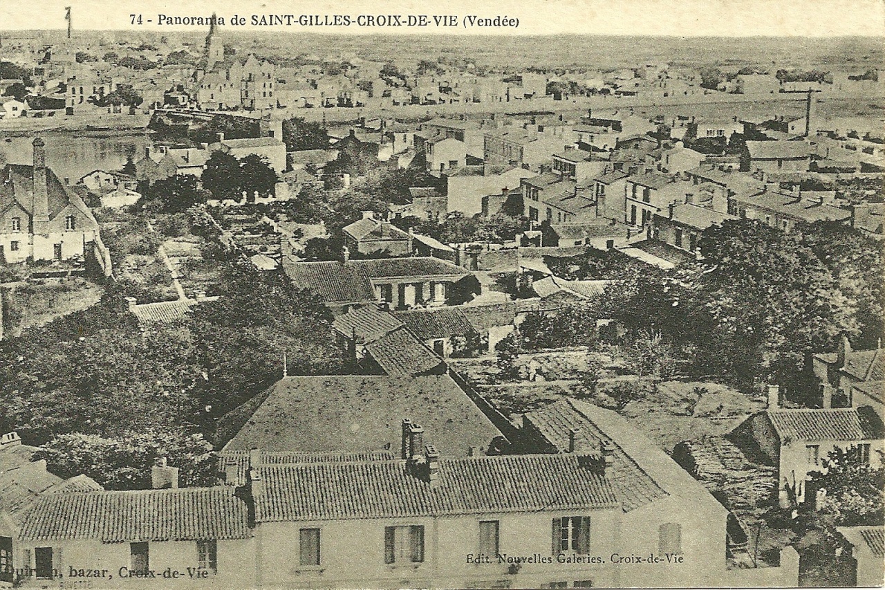 panorama de St-Gilles-Croix-de-Vie.