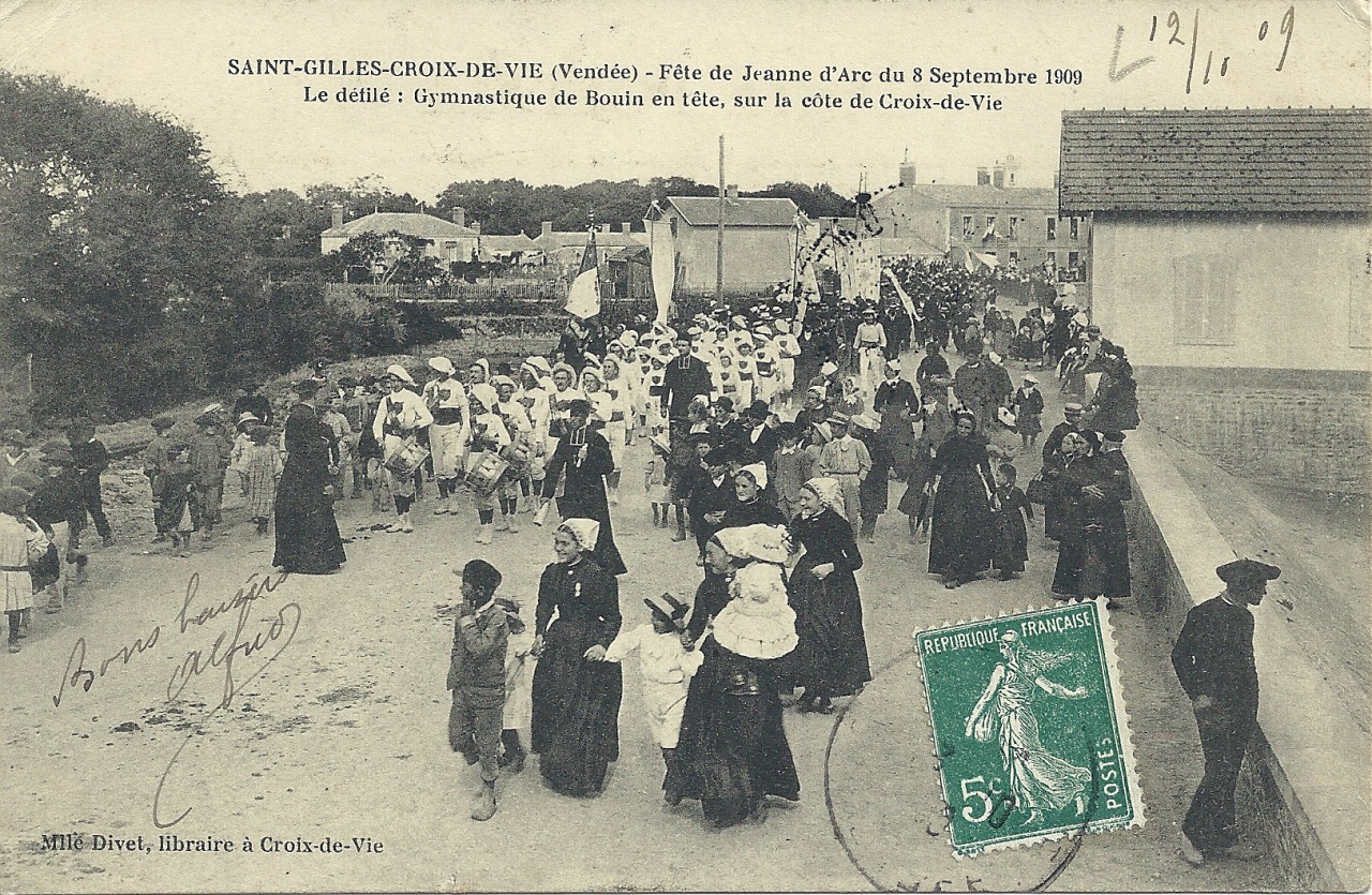 St-Gilles-Croix-de-Vie, fête de Jeanne D'Arc en 1909.