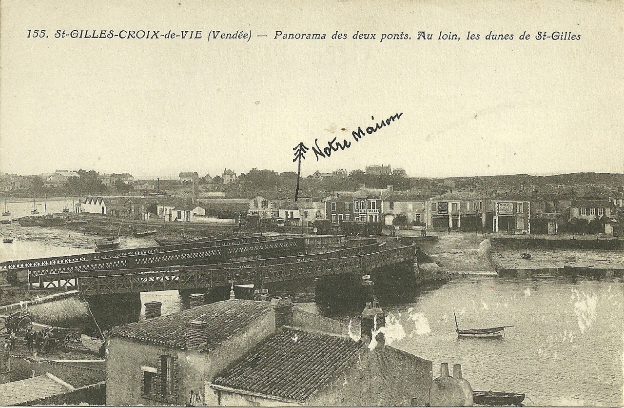 St-Gilles-Croix-de-Vie, panorama des deux ponts.