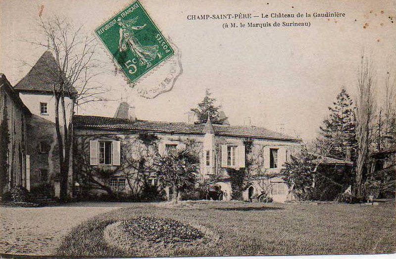 Champ-St-Père, le château de la Gaudinière.