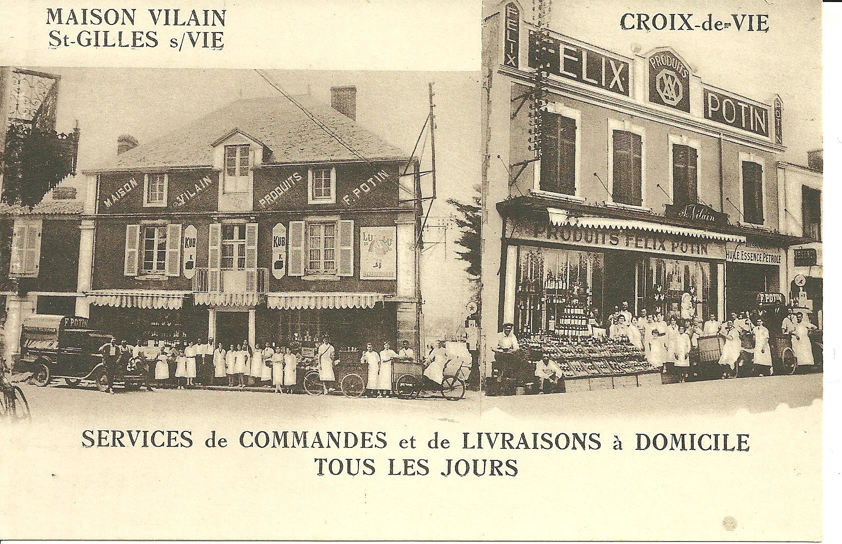 Deux magasins Félix Potin.