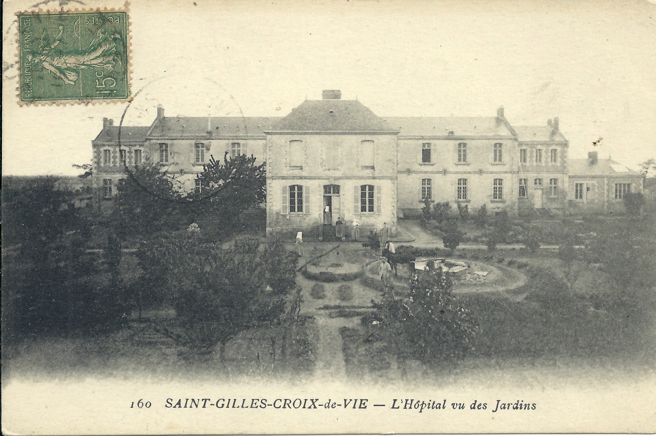 St-Gilles-Croix-de-Vie, l'hôpital des jardins.