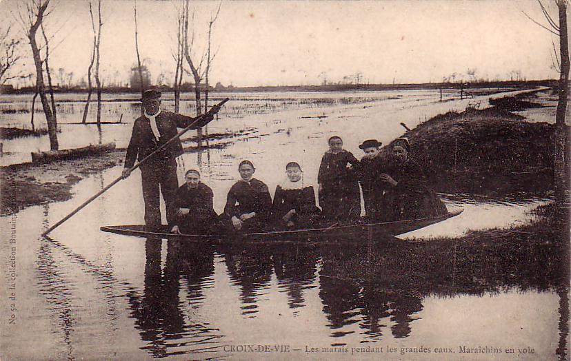 Croix-de-Vie, les marais pendant les grandes eaux.