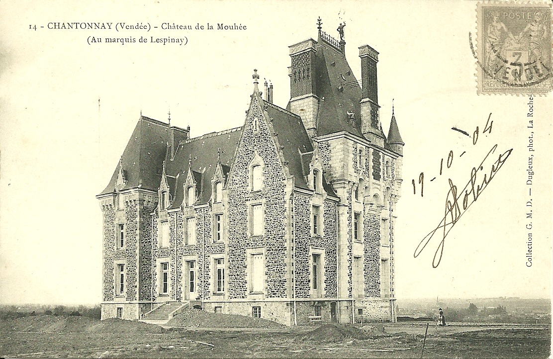 Chantonnay, château de La Mouhée au marquis de Lespinay.