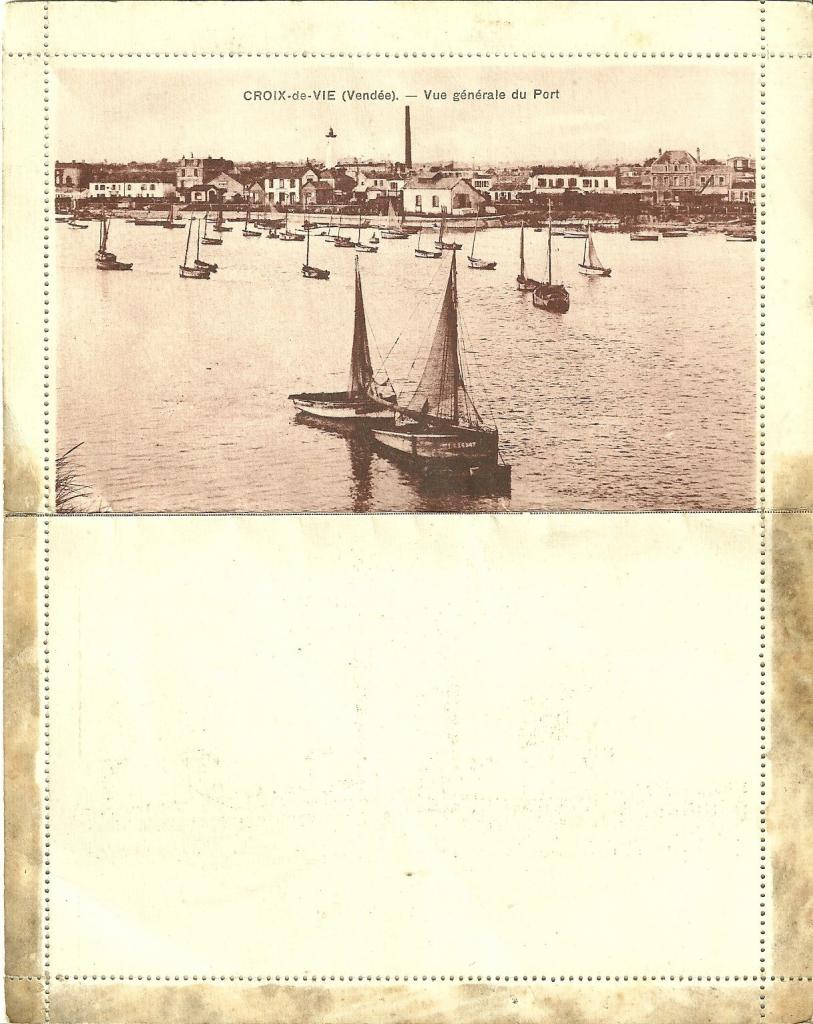 Carte-lettre verso, vue générale du port.