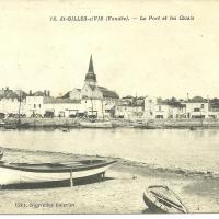 Saint-Gilles-sur-Vie, vue sur le quai et le port.