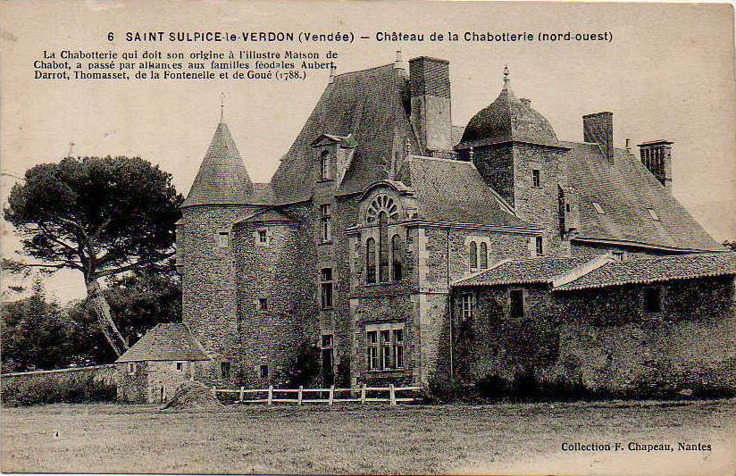St-Sulpice-le-Verdon, château de la Chabotterie.