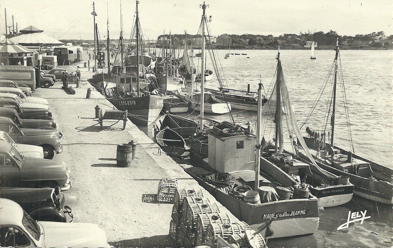 St-Gilles-sur-Vie, bateaux à quai.