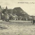 St-Gilles-sur-Vie, la plage et les chalets.