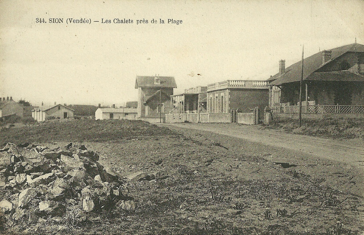 Sion, les chalets près de la plage.