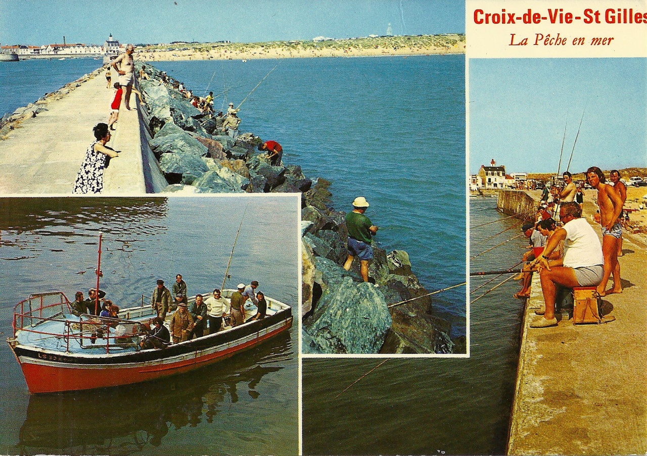 St-Gilles-Croix-de-Vie, le port et la jetée.