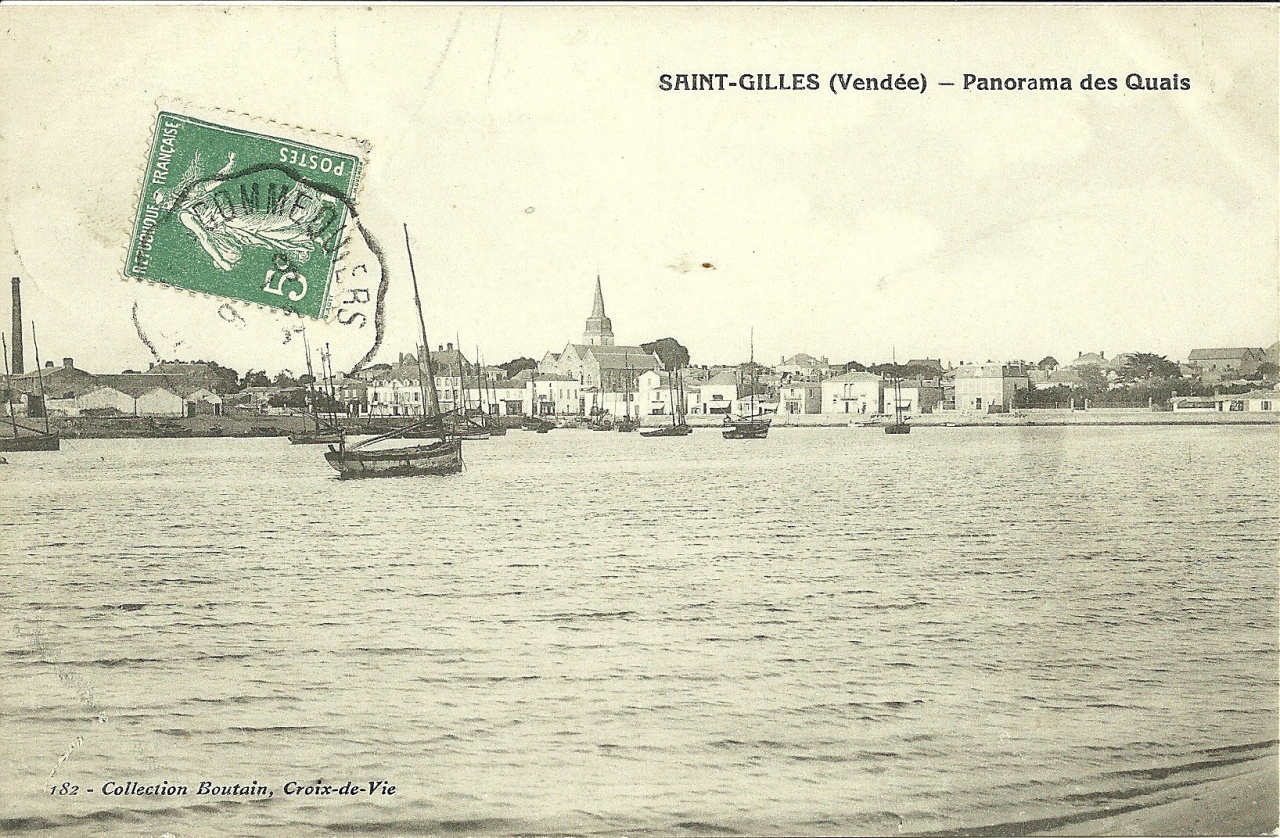 St-Gilles-sur-Vie, panorama des quais.