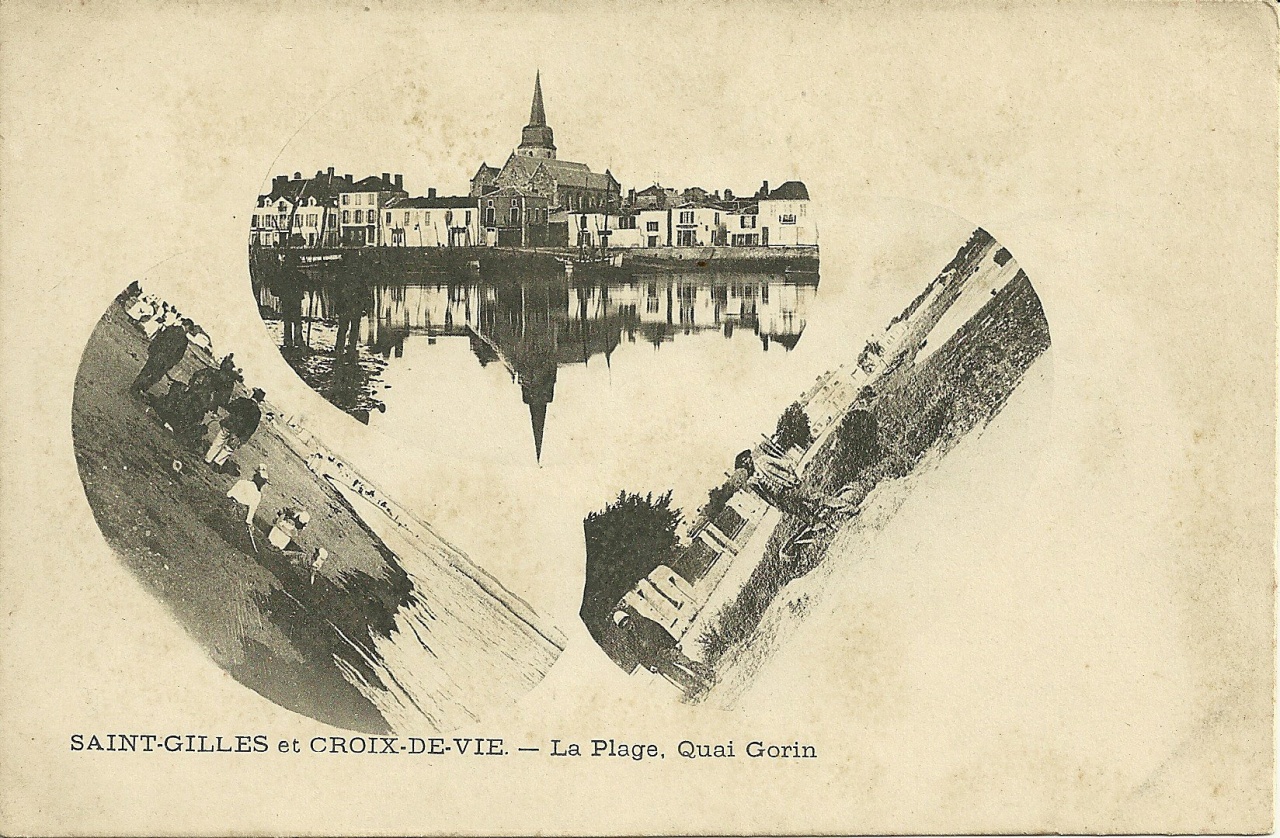 St-Gilles et Croix-de-Vie, la plage et le quai Gorin.