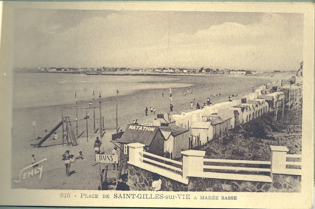 La plage de St-Gilles-sur-Vie à marée basse.