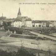 St-Gilles-sur-Vie, panorama des deux ponts.
