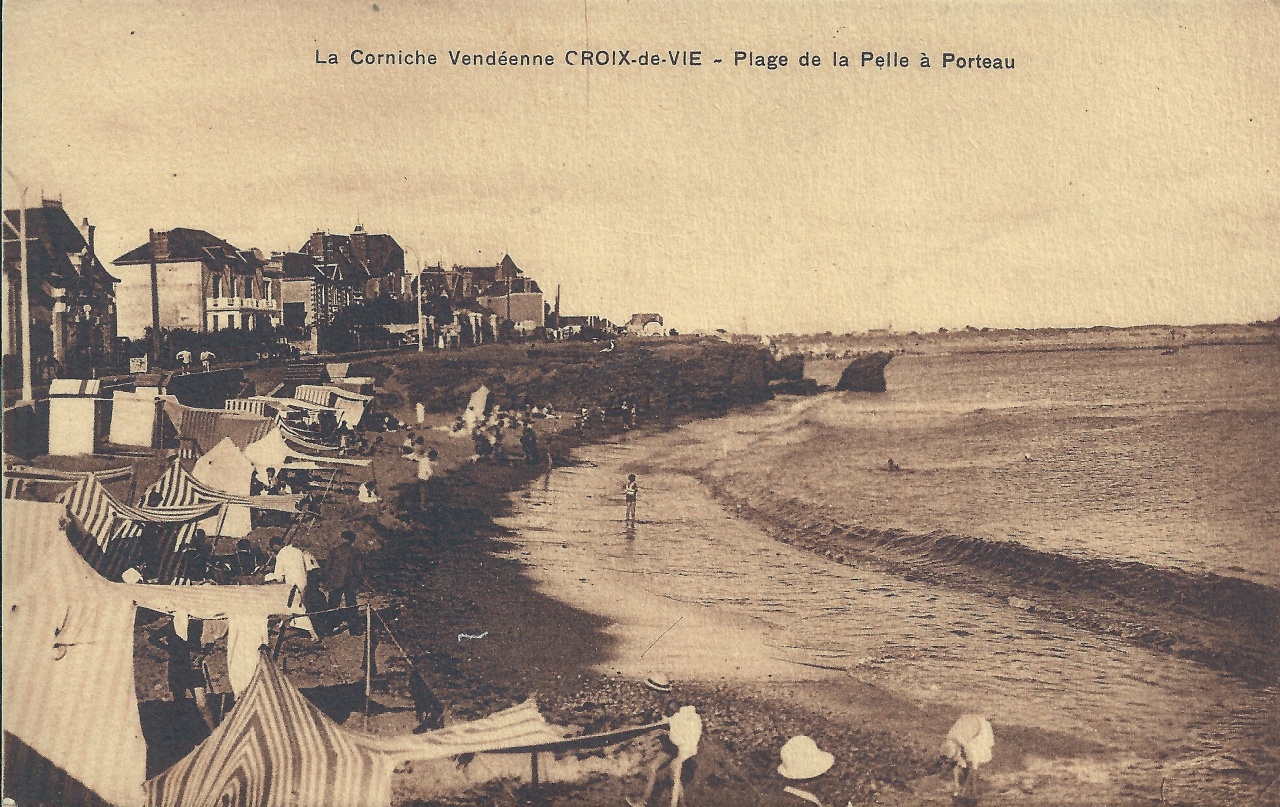 Croix-de-Vie, la plage de la Pelle à Porteau.