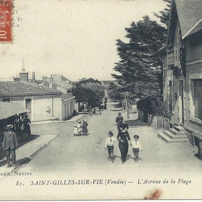 L'avenue de la plage de Saint-Gilles-sur-Vie