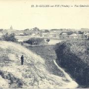 St-Gilles-sur-Vie, vue générale prise des dunes