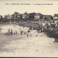 Croix-de-Vie, la plage et les chalets.