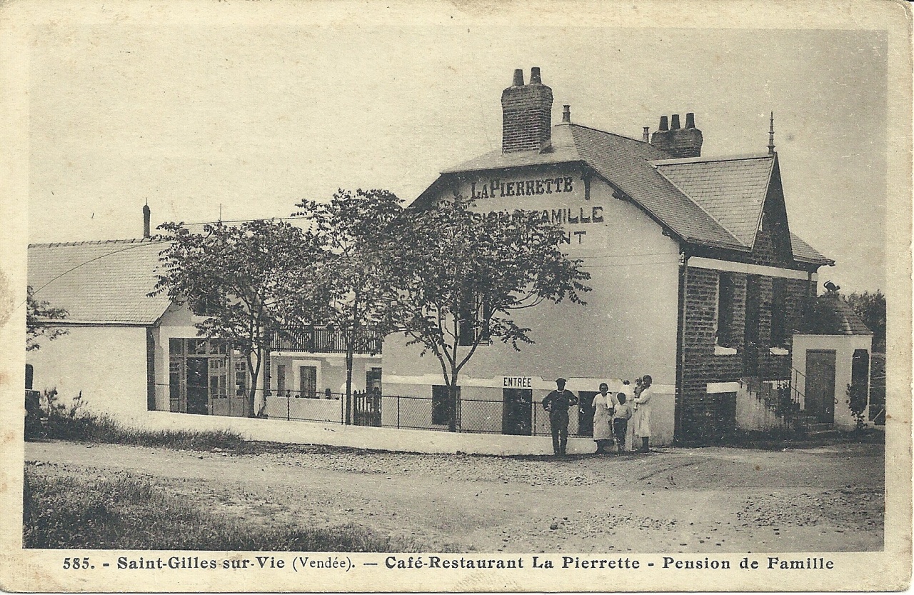 St-Gilles-sur-Vie, café-restaurant La Pierrette, pension de famille.