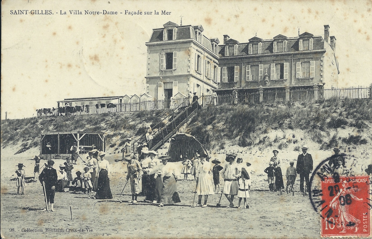 St-Gilles-sur-Vie, la villa Notre-Dame, façade sur la mer.