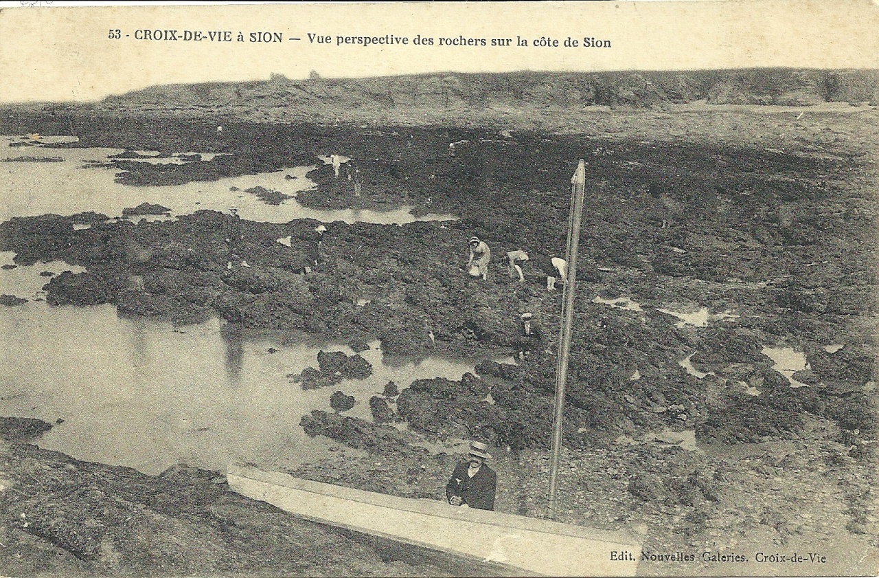 Croix-de-Vie, vue des rochers.