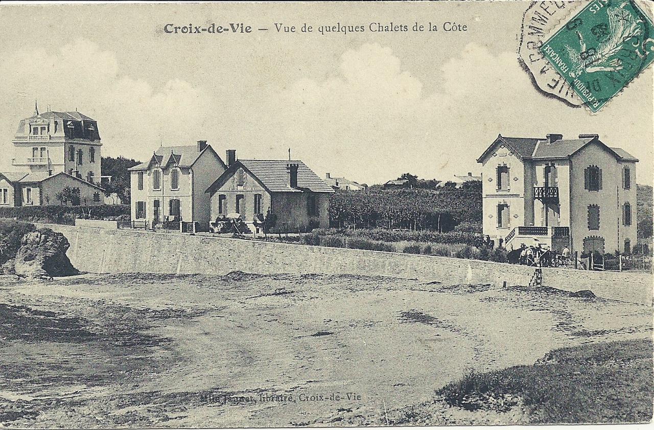 Croix-de-Vie, vue de quelques chalets de la côte.