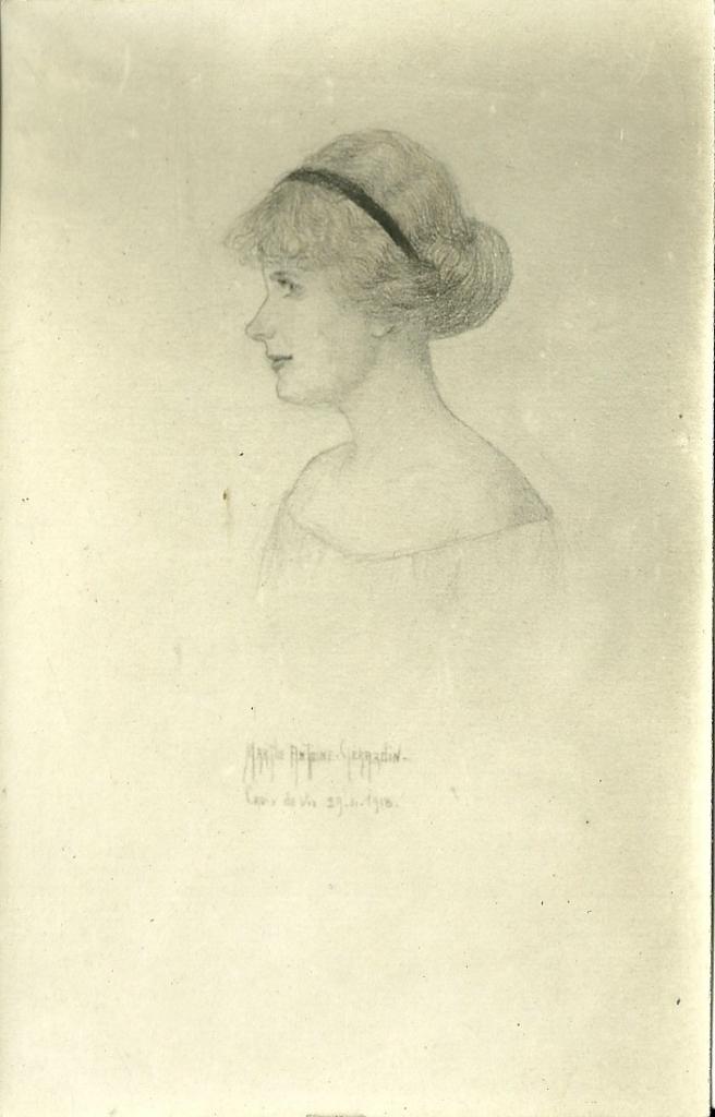 Portrait d'une femme par Marthe-antoine Gérardin