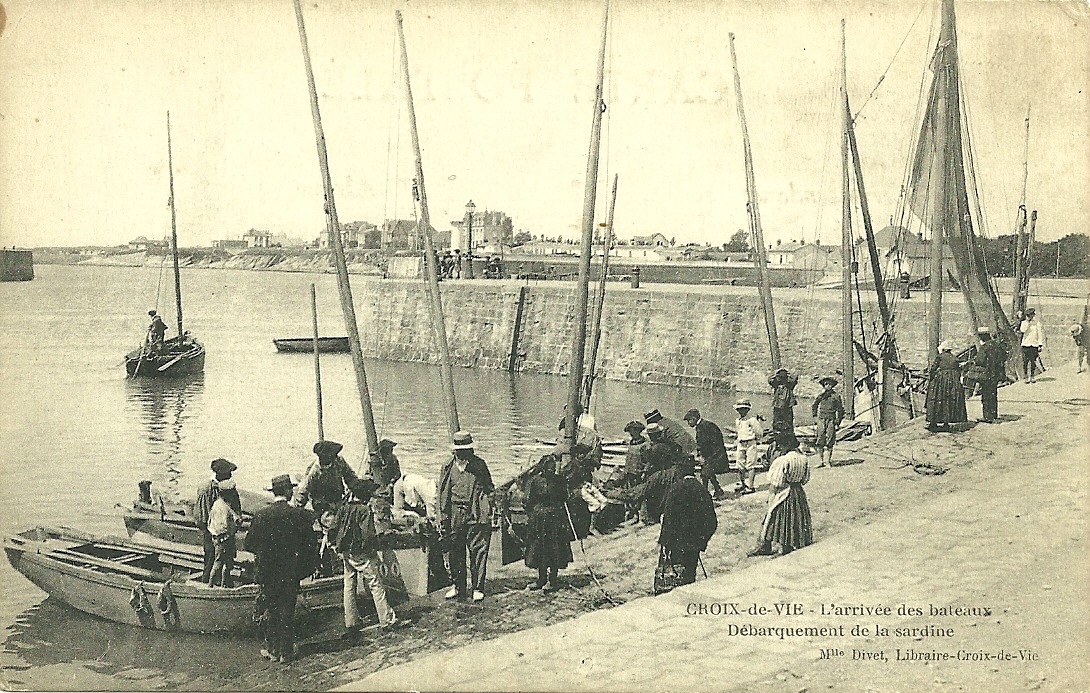 Croix-de-Vie, l'arrivée des bateaux.