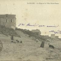 Saint-Gilles-sur-Vie, la plage et la villa Notre-Dame.
