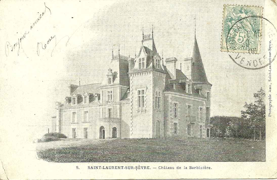 St-Laurent-sur-Sèvre, le château de la Barbinière.