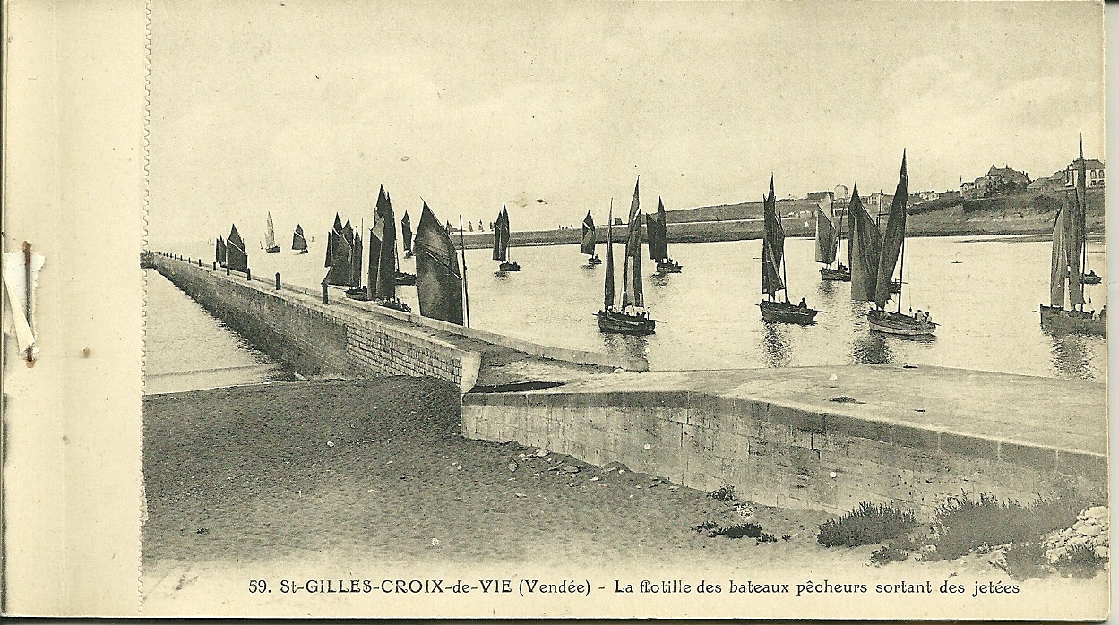 St-Gilles-Croix-de-Vie, la flotille des bateaux pêcheurs.