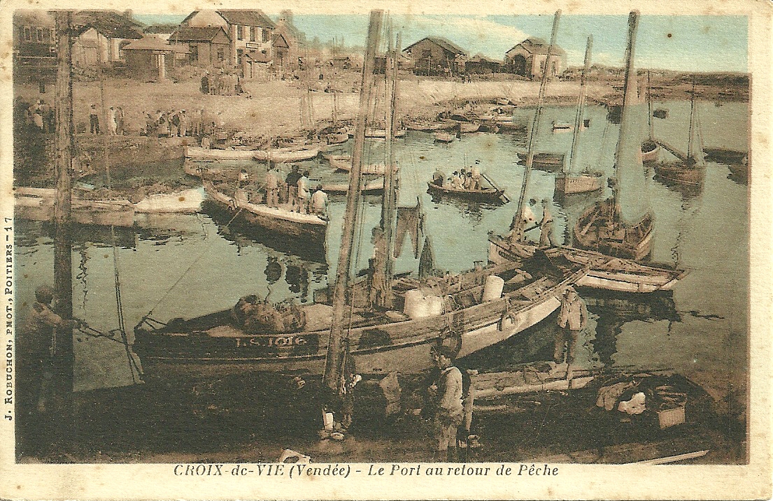 Croix-de-Vie, le port au retour de pêche.