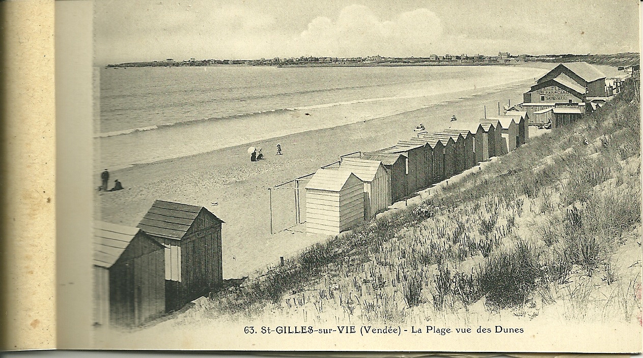 St-Gilles-sur-Vie, la plage vue des dunes.