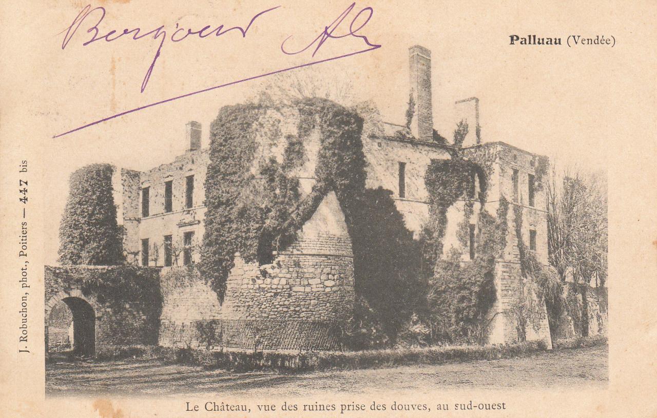 Palluau, le château vu des ruines Sud-Ouest.