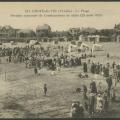 Croix-de-Vie, la plage, construction de sable en 1921.